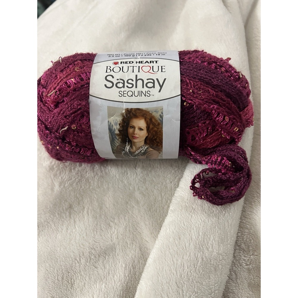Red Heart Boutique Sashay Yarn (Phlox #1958) One 3.5 oz. Skein